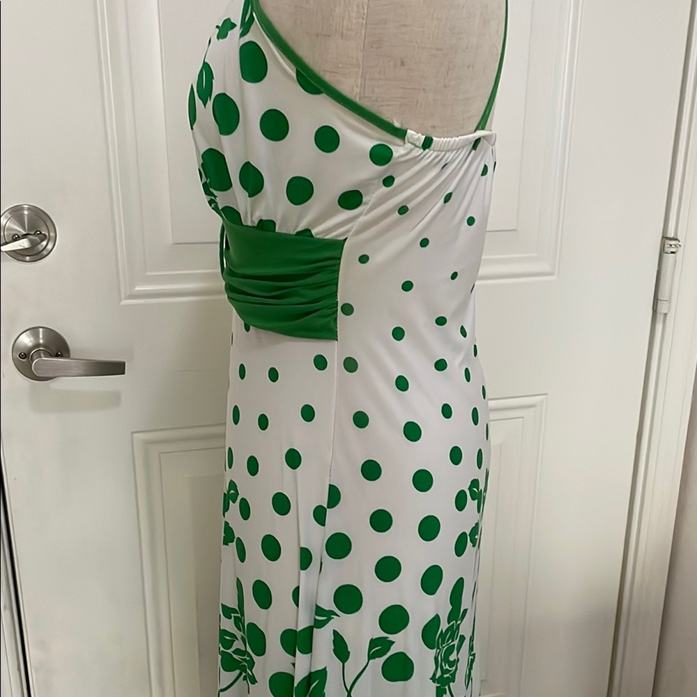 Chic Green Floral Midi Dress - Picture 5 of 8
